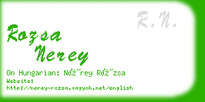 rozsa nerey business card